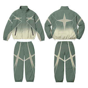 Conjunto Deportivo Cortavientos de Nylon Estampado Retro Vintage Personalizado para Hombre - Diseño 2 en 1 Transpirable - Product Image 2