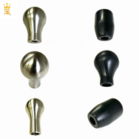 Pommeau de levier de vitesse en acier inoxydable, pièces automobiles, accessoires intérieurs, ajustement universel, argent, taille personnalisable pour