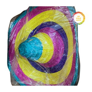 Sombrero de Paja Tejido a Mano - Estilo Y2K con Detalles Coloridos para Fiestas y Viajes al Aire Libre - Product Image 6