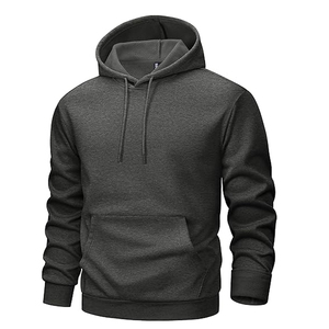 Sweat-shirt à capuche pour homme en tissu molletonné 100% coton, motif uni, broderie, capuche, confortable et élégant - Product Image 4