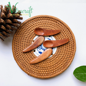 ช้อนเครื่องสำอางทำจากไม้ธรรมชาติจากเวียดนามทำด้วยมือจากไม้ขนาดเล็กสำหรับผู้ใช้ขนาด6ซม. ผลิตภัณฑ์100% จากไม้ - Product Image 3