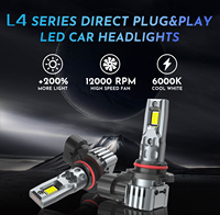 Phares LED de voiture super lumineux 12V, nouveaux modèles H1 H7 H4 9012 X5/A4 9004 9005 9007 HB4 HIR2 à branchement poly mini