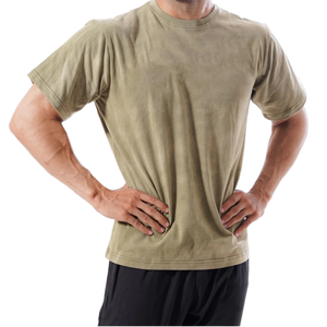 Camiseta Minimalista de Cuello Redondo para Hombre, Ligera, 100% Algodón, Tacto Suave, Corte Regular, Informal, Transpirable, de Secado Rápido - Product Image 1