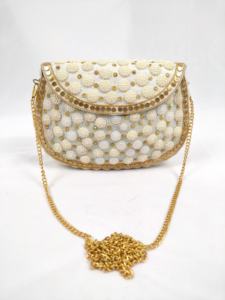 Sac de soirée bohème fait main pour femmes, pochette en résine mosaïque nacre avec chaîne, usage quotidien, modèle tendance - Product Image 5