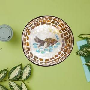 Cuenco de cáscara de coco natural ecológico para bebé, juego de cuencos de coco lacado hecho a mano - Product Image 1