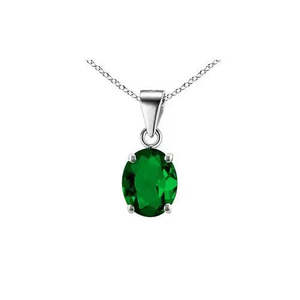 Ensemble collier et boucles d'oreilles en argent sterling 925 de qualité AAA+ avec pendentif ovale émeraude pour femmes, plaqué or 18 carats rhodié IGI/GRA/GIA - Product Image 5