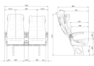 VIP Van Seats with Leather <b>Fabric</b> PVC Best Cost Performance Bus Accessories Featuring Handle Armrests and Seat <b>Belts</b> - Product Image 3