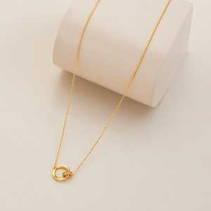 92.5 Silver <b>Necklace</b> 14k Gold Geometric Pattern Channel Setting Religious Style Yellow Gold Plated Rhodium Pearl Perfect Gift - Product Image 2