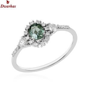 แหวนเพชรสวิสสีเงินสเตอร์ลิง925สำหรับผู้หญิงประดับพลอยหลากสีสุดสร้างสรรค์สำหรับปาร์ตี้ - Product Image 1