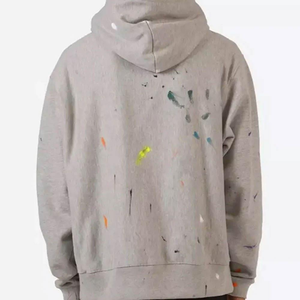 Pull-over unisexe sweat à capuche pour homme logo personnalisé en vrac polaire de coton uni vierge Aseb Industries fabricant de sweats à capuche anti-éclaboussures de peinture - Product Image 5