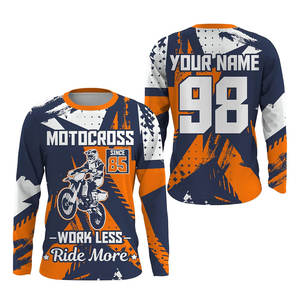 Maillot de course de motocross vintage personnalisé, respirant, sublimation, maillot de moto, streetwear pour hommes - Product Image 1