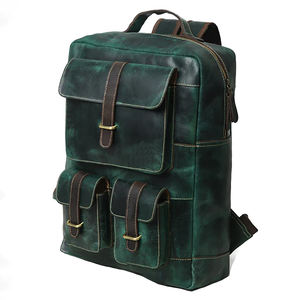 Sac à dos de sport vintage en cuir marron pour femme, protection RFID, fermeture éclair, résistant à l'eau, en polyester, compatible ordinateur portable, idéal pour l'école - Product Image 6