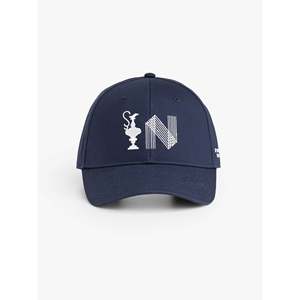 Cappello a 5 Pannelli America's Cup 38 Blu Navy con Visiera Curva, Stile Etnico Vintage, in Twill, alla Moda, con Lettere e Foglie, Sportivo - Product Image 1