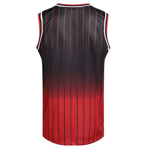 Maillots de basket-ball pour hommes imprimés au design personnalisé respirant 100% polyester évacuant l'humidité à séchage rapide antibactérien réversible - Product Image 2
