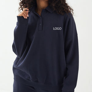 Sweat-shirt thermique léger pour femme, à porter en superposition, avec col rabattu, pour les acheteurs en gros / Design à manches longues, prix avantageux - Product Image 1