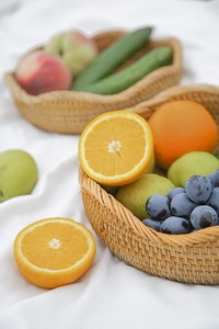 Paniers de rangement circulaires en rotin naturel faits à la main, écologiques, modernes, multifonctionnels, paniers à pain, paniers à fruits en osier - Product Image 5