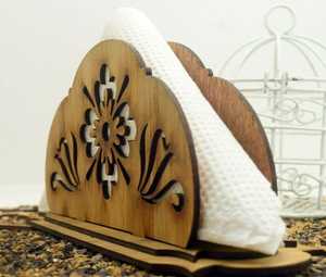 Anneaux de serviette en bois d'acacia de collection chaude pour la décoration et les accessoires élégants de table de dîner aux chandelles - Product Image 2