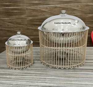 Nuevo Plato Calentador de Comida Tipo Buffet con Acabado Beige, Calentador de Alimentos, Plato para Servir en Restaurantes - Product Image 4