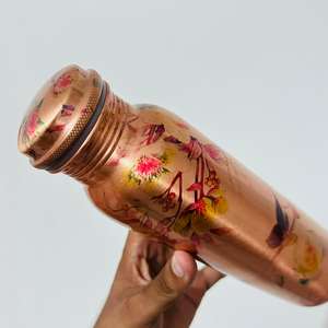 Diseño único Botella de cobre de la mejor calidad Botella de cobre de lujo con botella de agua de cobre puro ancho al vacío sin Bpa de alta calidad - Product Image 5