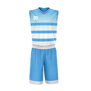 Uniformes de basket-ball d'été respirants en polyester 100% sur mesure en gros avec logo avant, nom et numéro du joueur - Product Image 5