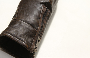 Blousons bombardiers en cuir pour hommes, vestes chaudes Letterman d'hiver à col montant avec logo personnalisé, veste pour hommes, livraison DDP - Product Image 6