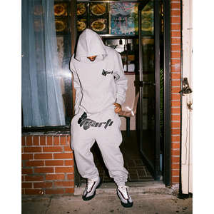 Chándal extragrande de poliéster/algodón GSM pesado Premium para hombre, Sudadera con capucha de etiqueta privada, Jogger para invierno - Product Image 3