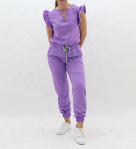 Trajes de limpieza de algodón rayón y LICRA nuevos al por mayor elegantes uniformes de hospital OEM conjuntos de limpieza de mezcla de algodón rayón de moda - Product Image 4