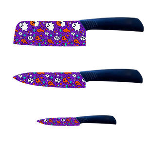 Ensemble de couteaux de chef en céramique personnalisés, nouveau design, 4 pièces, ensemble de couteaux professionnels, plastique, ambidextre, passe au lave-vaisselle, pour restaurant - Product Image 1