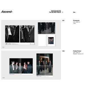 ZEROBASEONE - Ascend- มินิอัลบั้มชุดที่ 6 รุ่นโฟโต้บุ๊ค (1 เวอร์ชั่น / 10 เวอร์ชั่น) - Product Image 3