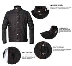 Chaqueta vaquera informal de algodón para hombre de la mejor calidad con logotipo personalizado Abrigo vaquero OEM para hombre Estampado de leopardo de invierno Logotipo personalizado Denim - Product Image 2