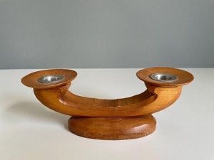 Bougeoir en bois à six colonnes, idéal pour la décoration intérieure, centre de table et éclairage festif, fabriqué à la main en Inde - Product Image 3