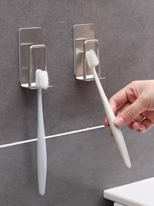 Porte-brosse à dents en métal élégant pour plan de travail, pour une organisation de salle de bain moderne et sans effort - Product Image 2