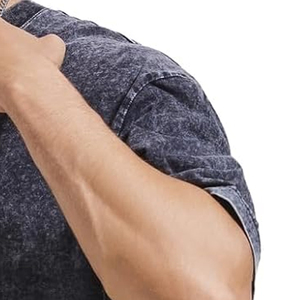 เสื้อยืดลายฟอกสีสไตล์วินเทจทรงโอเวอร์ไซส์สำหรับผู้ชาย เสื้อยืดลายฟอกสีสไตล์วินเทจทรงโอเวอร์ไซส์สำหรับผู้ชาย - Product Image 4