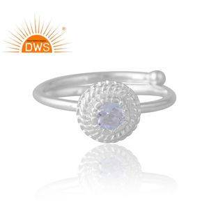 แหวนพลอยบุษราคัมธรรมชาติสีเงิน925ดีไซน์แบบได้รับความนิยมสำหรับผู้หญิงเครื่องประดับตามสั่งสำหรับเป็นของขวัญสำหรับผู้หญิง - Product Image 3