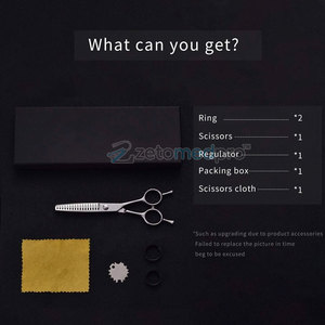 Ciseaux pour éclaircir et texturiser les cheveux, en acier inoxydable, outils de coupe de cheveux de salon, ciseaux de texturation pour barbier - Product Image 6