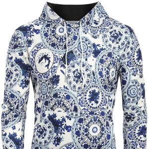 2025 100% poliéster hombres de alta calidad personalizado OEM pulóver con capucha para hombres todo-impresión sublimación de talla grande liso teñido para invierno - Product Image 3