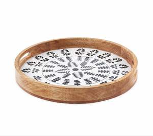 Plateau de service en bois naturel personnalisable au design moderne avec poignée en métal pour la maison, l'hôtel et le restaurant prix de gros d'usine - Product Image 6