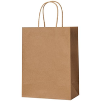 Sacs d'épicerie en papier kraft blanc durable et réutilisable, respectueux de l'environnement, résistants à la graisse, de style classique, imprimés aux UV, avec feuille d'argent estampée pour