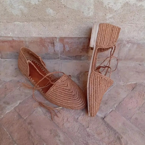 Sandalias de rafia natural, zapatos de rafia para mujer, mulas de rafia hechas a mano, sandalias de verano, regalo para ella, Cuero 100% y Rafia - Product Image 1
