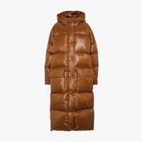 Jaket Puffer Cuaca Dingin Jaket Musim Dingin Pria, Jaket Windbreaker Bertudung Warna Putih Bebek Bawah Merek Kasual