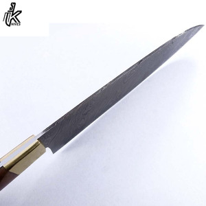 Juego de cuchillos de Chef de cocina de acero de Damasco hecho a mano de alta calidad profesional, hoja de titanio, cubierta de cuero inoxidable, juego de tendencia - Product Image 3