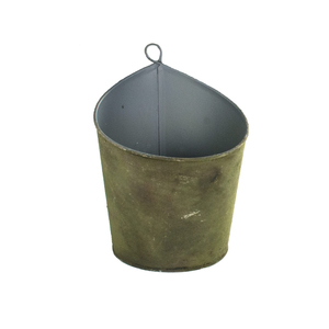 Macetas decorativas únicas hechas de maceta de pared galvanizada Contenedor de maceta de hierbas de plantas de calidad superior a bajo precio - Product Image 3