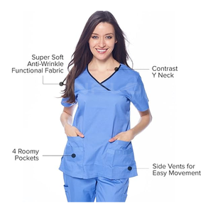 Verano Hospital Scrubs Moda Transpirable Estilo personalizado Exfoliante físico Arbustos Enfermera Scrub - Product Image 2