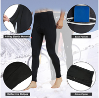 Pantalon de cyclisme unisexe, thermique, rembourré, compressif, grande taille, vêtements de sport, séchage rapide, respirant
