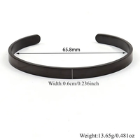 Bracelet en acier inoxydable à ouverture en forme de C plaqué or de meilleure qualité Accessoires simples à la mode pour hommes