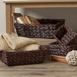 Juego de 4 Cestas de Almacenamiento de Mimbre, Cesta de Almacenamiento Hecha a Mano, Ecológica, Hecha en Vietnam - Product Image 2