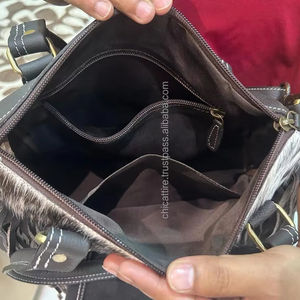 Sac fourre-tout à franges en cuir de vachette sculpté à la main en cuir de vachette de style sac à main élégant sacs en cuir pour femmes multi-usages - Product Image 6