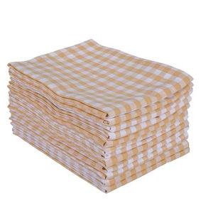 Lot de 6 serviettes à rayures jetables 100% coton à séchage rapide personnalisables pour le golf ou l'entretien automobile Technique tissée - Product Image 1