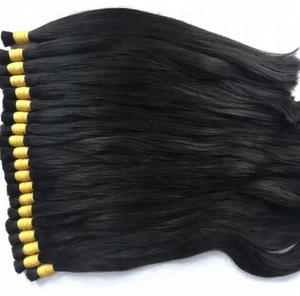 INDIVIDUAL DONOR INDIAN HUMAN TEMPLE HAIR EXTENSIONS ORIGINAL <b>TANGLE</b> FREE RAW SILKY STRAIGHT WAVE LONG HAIR BUNDLES HAIR KING - Product Image 1