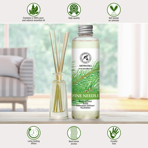 Aromatika Natural Pine Needle Aroma <b>Diffuser</b> Refill Liquid 200ml Long Lasting <b>Room</b> Fragrance Reed <b>Diffuser</b> Oil - Product Image 3
